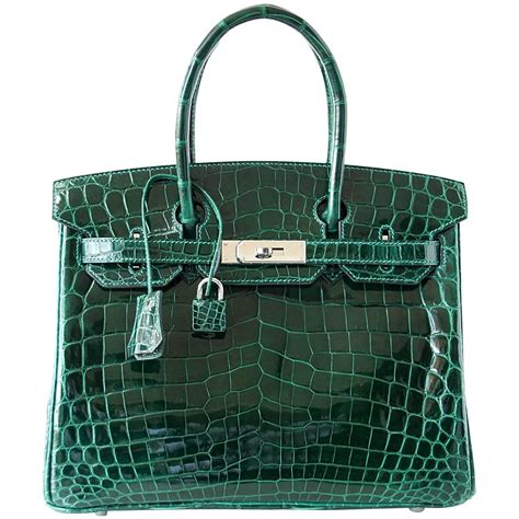 hermes green alligator bag|Hermes alligator bags for sale.